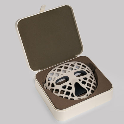 LED face mask in an open box